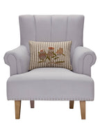 Harvest Flower Embroidered Pillow