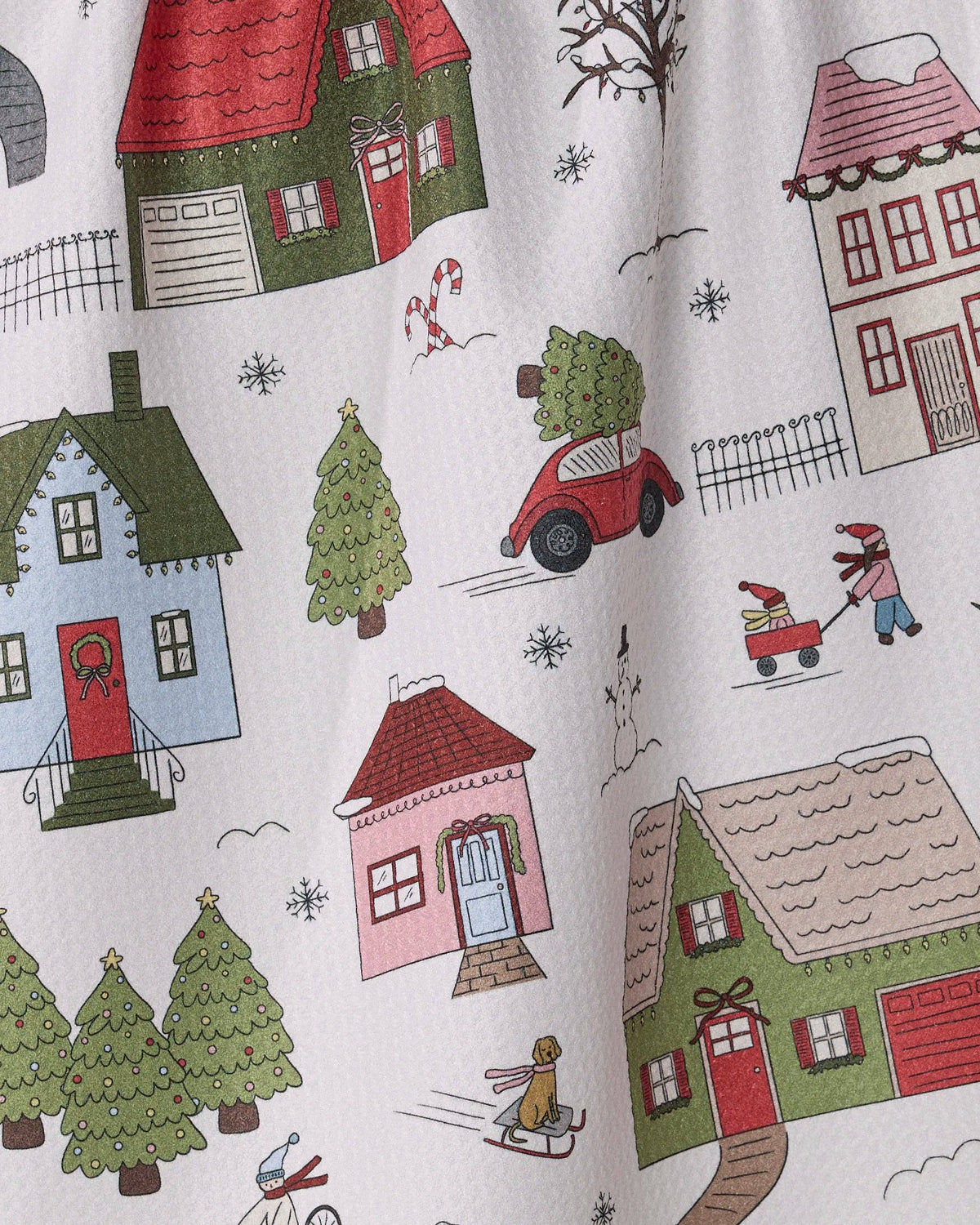 Geometry | Tea Towel | Winter Village