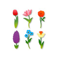 Roeda Studios | Magnet Set | Rainbow Flower Stems