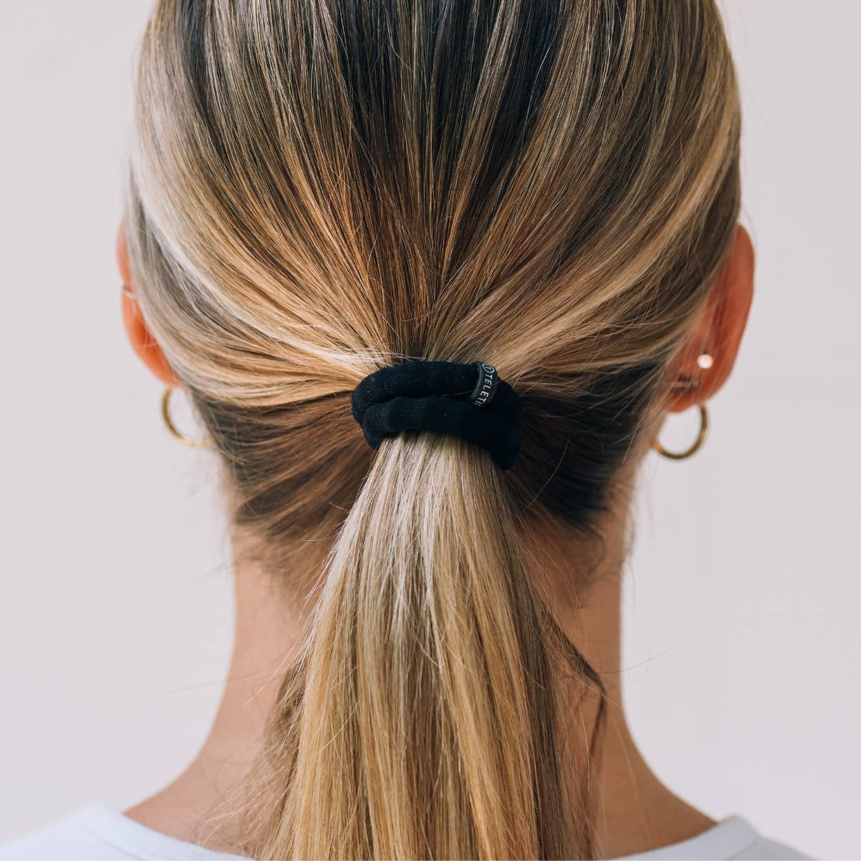 Teleties Nylon Hair Ties | Small | Jet Black