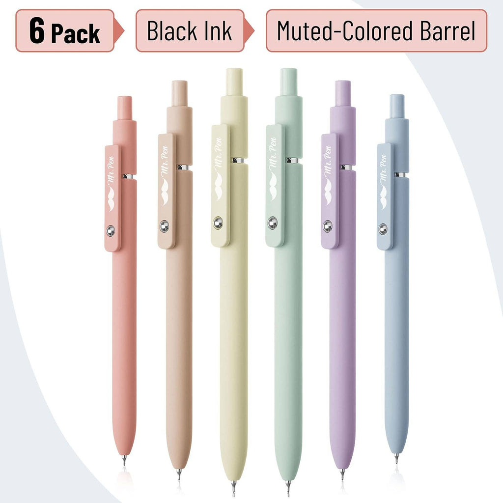 Mr. Pen | Retractable Gel Pens | 6 Pack
