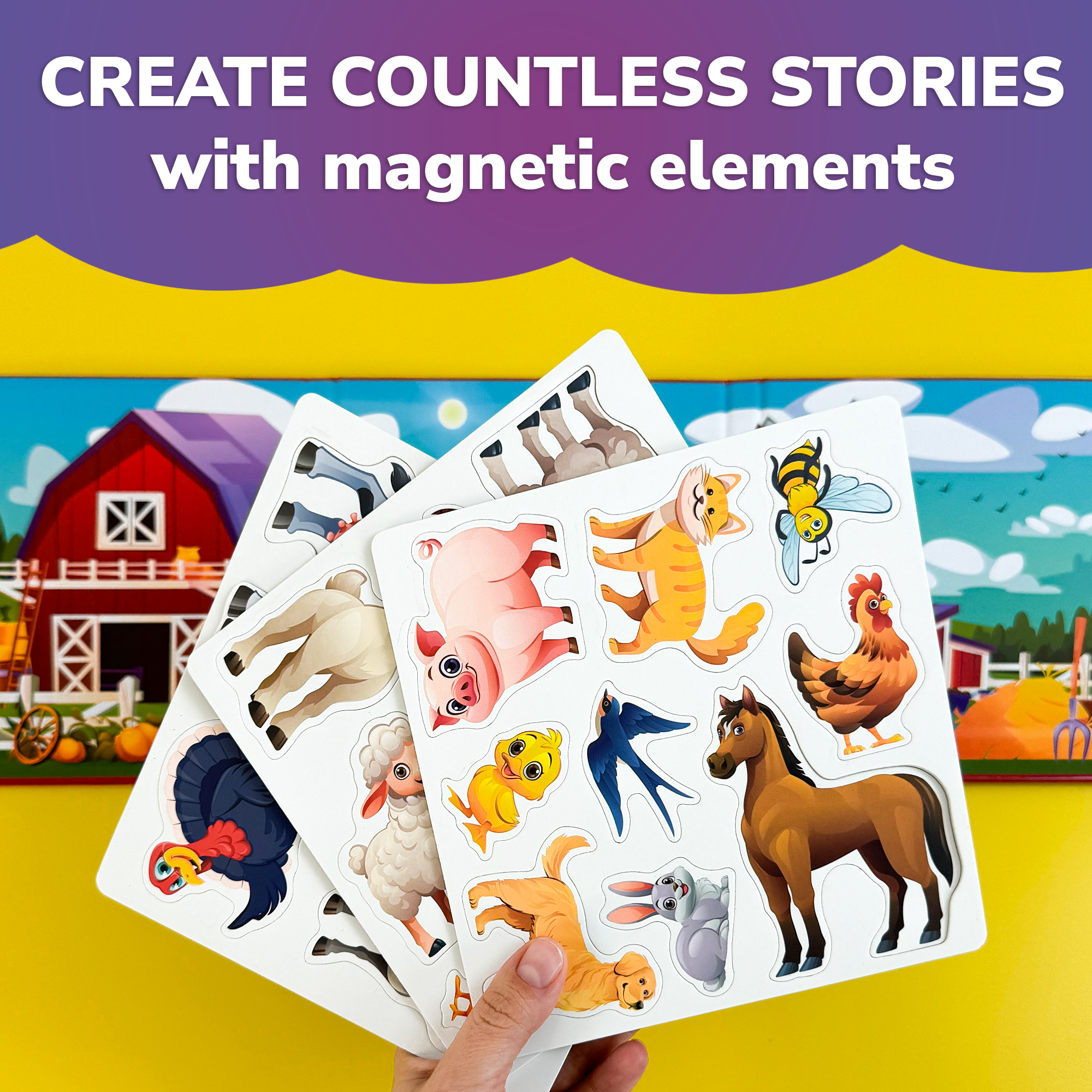 Quokka Travel Magnetic Book Farm Animals