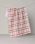 Geometry | Tea Towel | Festive Plaid