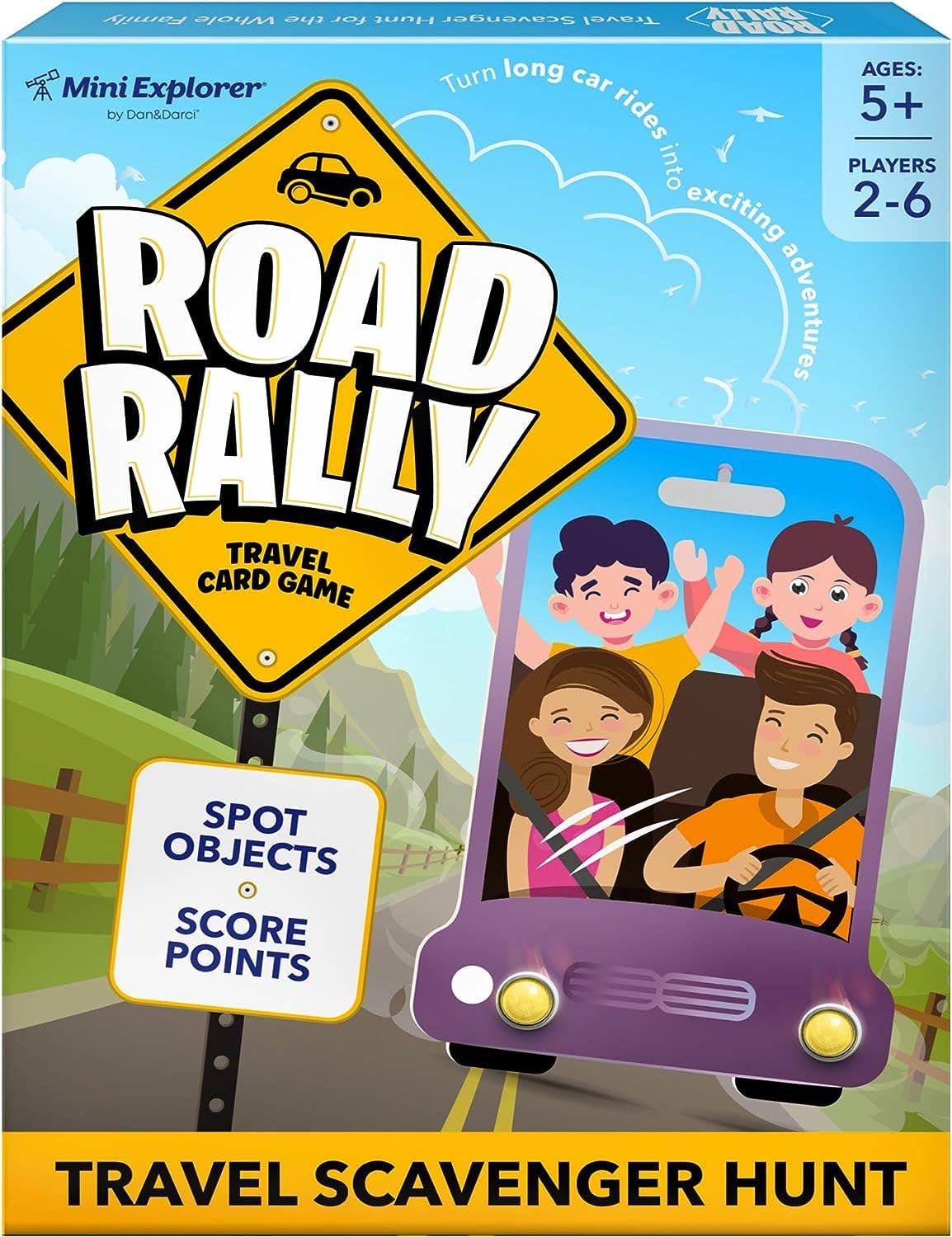 Dan & Darci | Road Rally Travel Scavenger Hunt Card Game for Kids