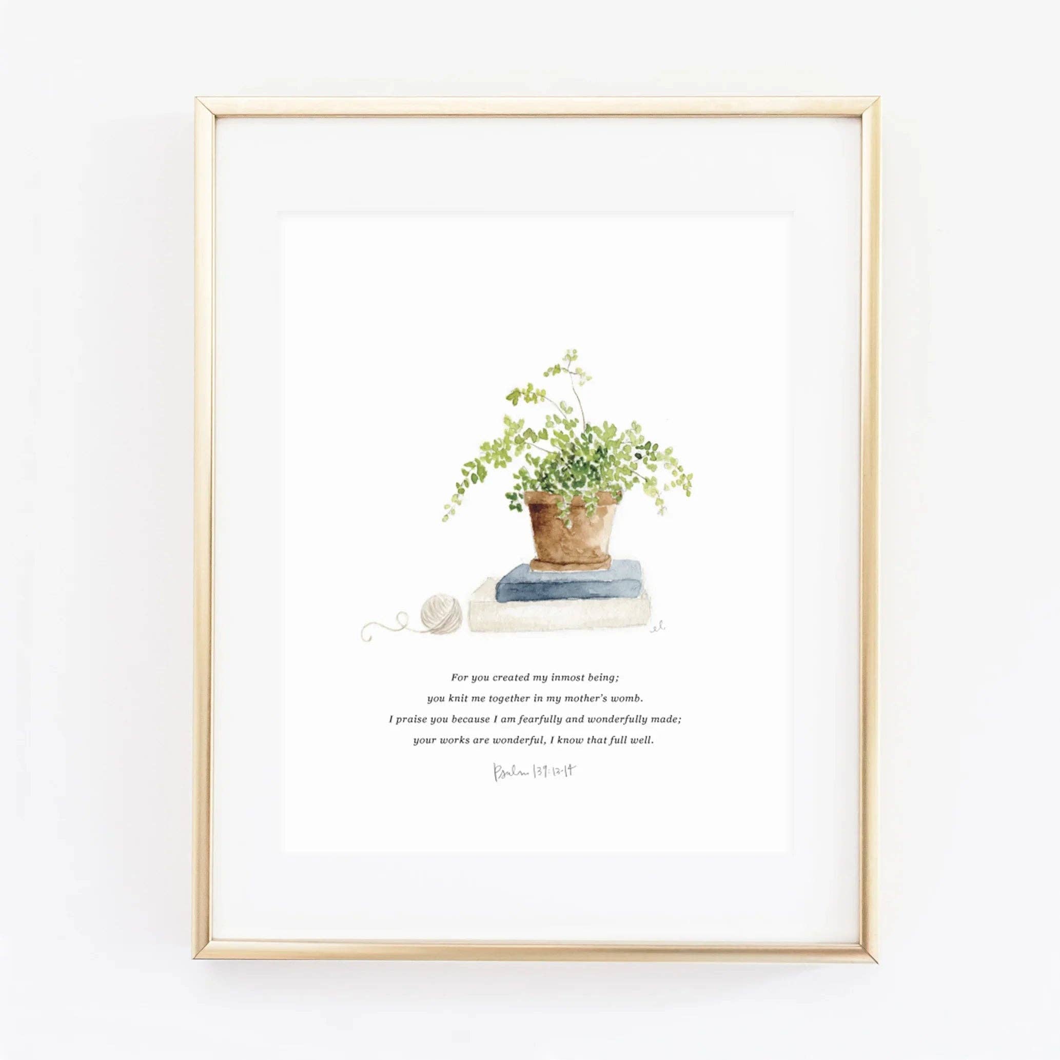 Emily Lex | Print | Fern Psalm 139:13-14