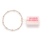 Beaded Blondes | Dainty Sutton Bracelet in Gold with Silver | Extended 7.25 Inch