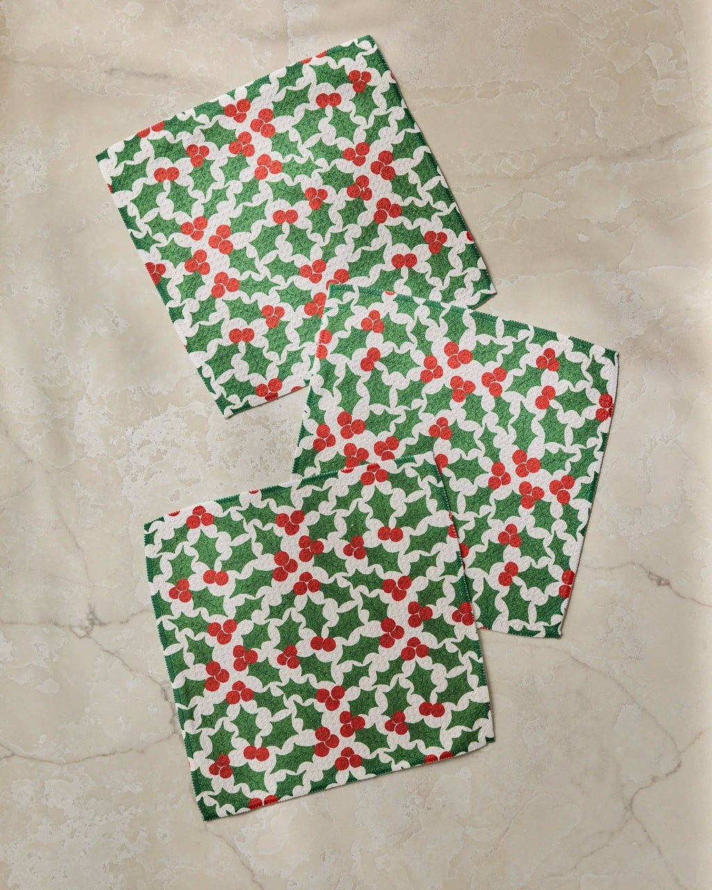 Geometry | Dishcloth Set | Festive Holly