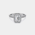 Princess Emerald Cut Moissanite Ring in 925 Sterling Silver: 1.0 ct / 6 1/2 US/CA / A