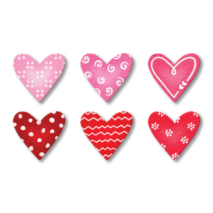Roeda Studions | Magnet Set | Heart w/ Pattern, 6