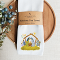 So Thoughtful Gifts Tea Towel | Christmas Nativity Watercolor