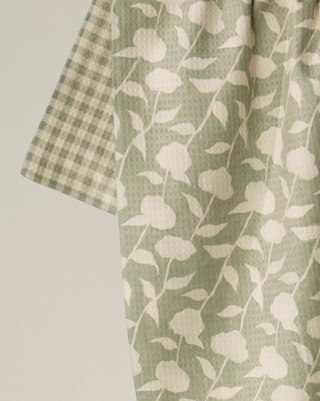 Geometry | Luxe Tea Towel | Sage Blossom