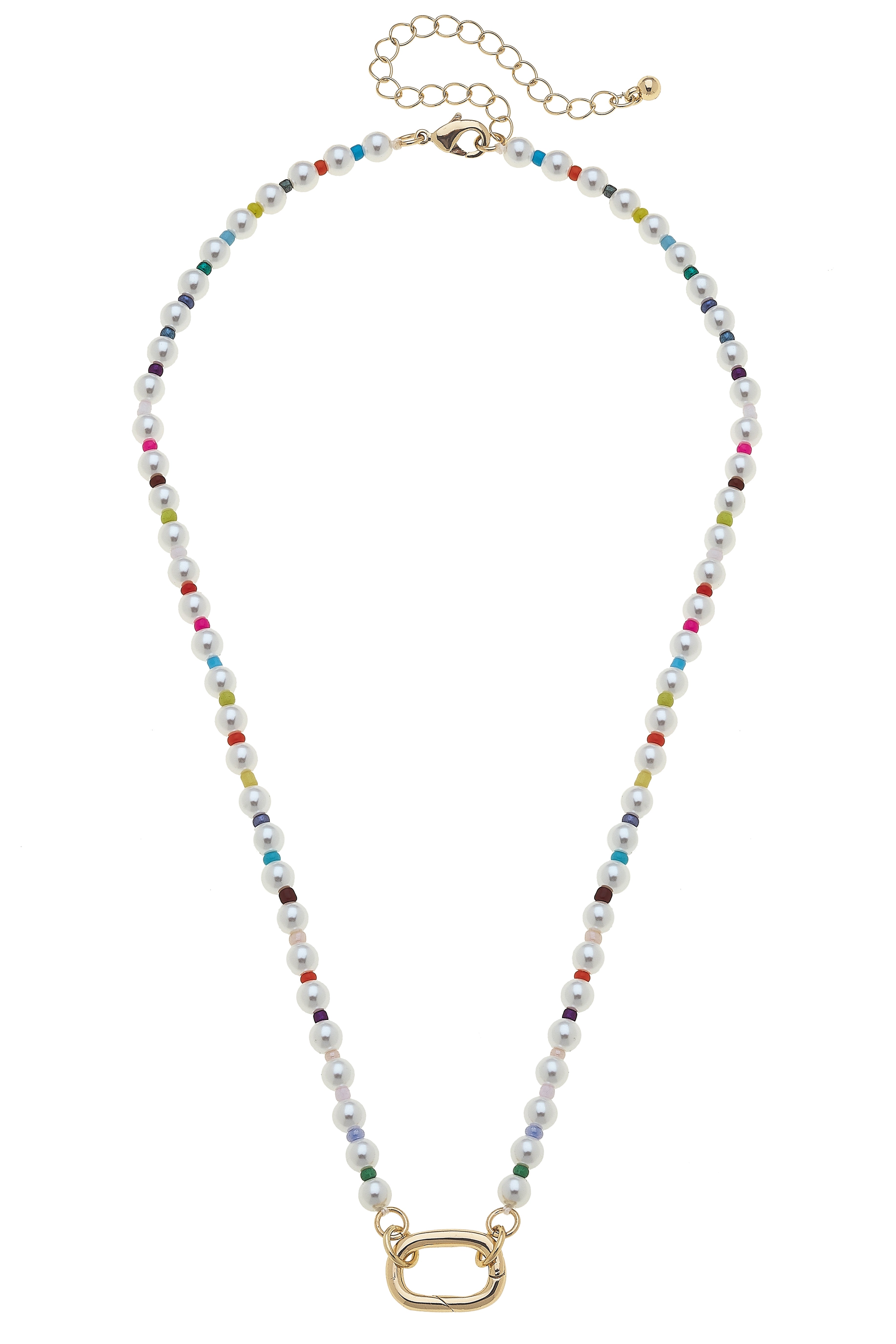 Canvas Style | Necklace | Mazie Rainbow Pearl Charm