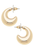 Canvas Style | Earrings | Erin Puff Hoops in Shiny Gold