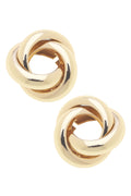 Canvas Style | Earrings | Diana Knot Studs in Shiny Gold