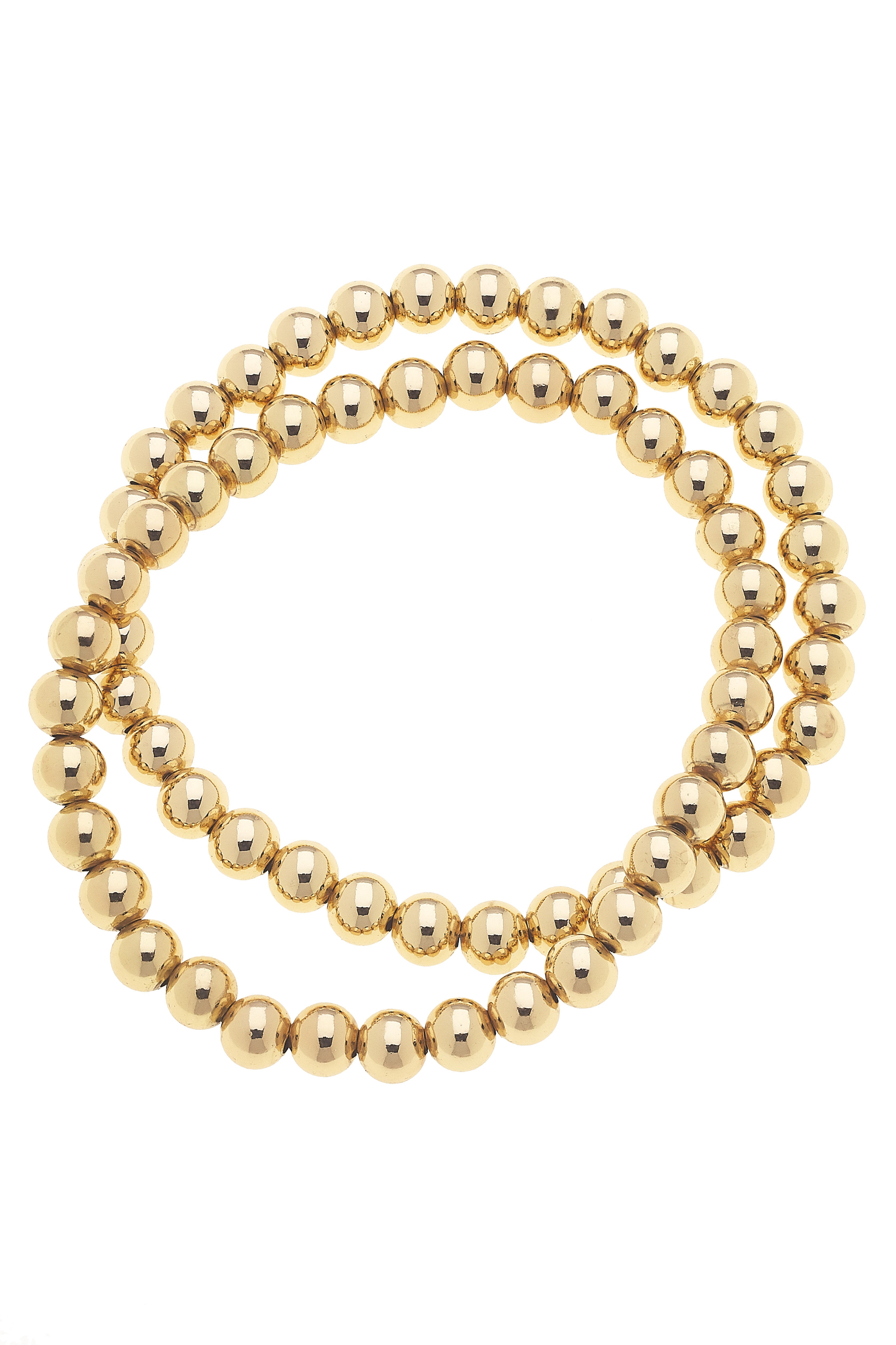 Canvas Style | Bracelet | Cypress Ball Bead Stretch Bracelets (Set of 2)