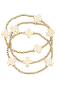 Canvas Style | Bracelet | Macy Square Cross Ball Bead Stretch, Set