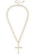 Canvas Style | Necklace | Esther Cross Linked in Shiny Gold