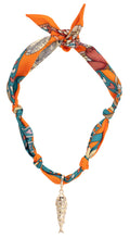 Canvas Style | Scarf Necklace | Colette Pavé Sardine Twilly  in Orange