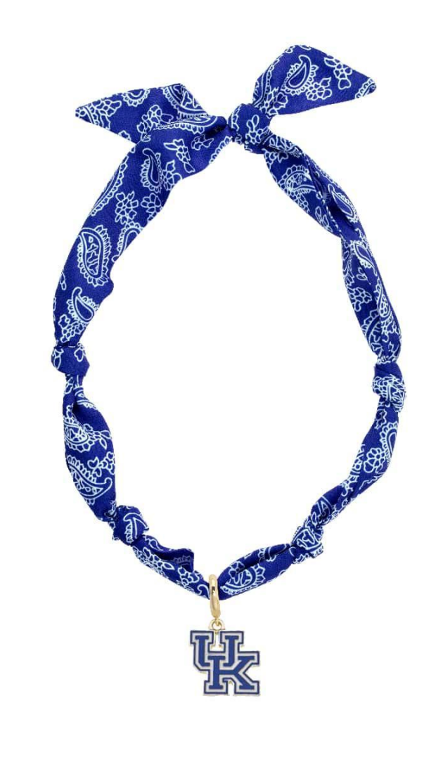 Canvas Style Kentucky Wildcats Logo Bandana Scarf Necklace
