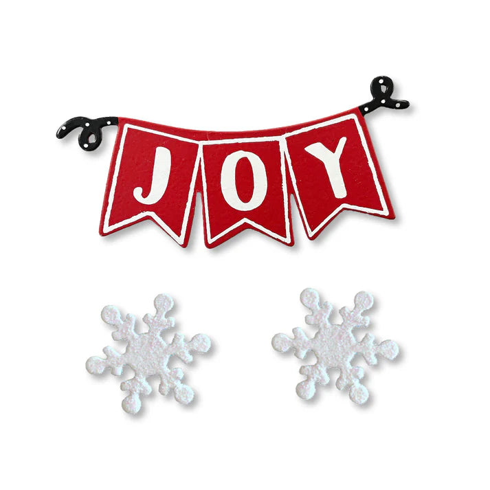 Roeda Joy Banner Snowflake Magnets