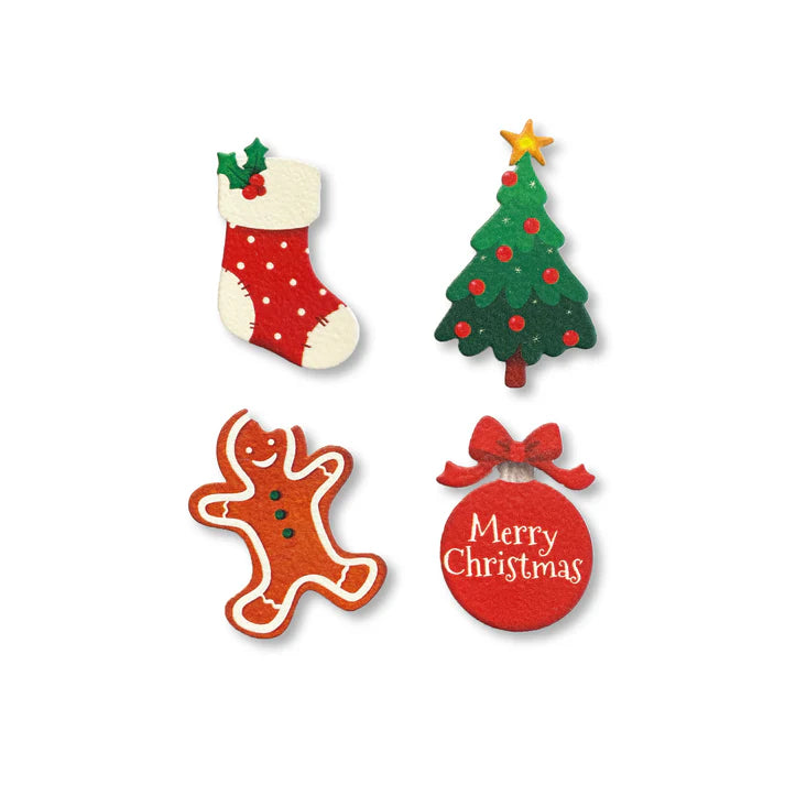 Roeda Studios | Magnet Set | Merry Christmas Red Ornament