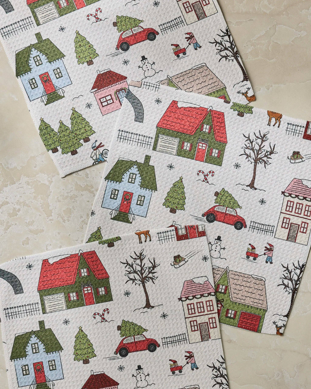 Geometry | Dishcloth Set | Winter Village