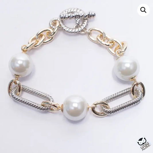 My Best Kept Jewelry Cable Classic Pearl Bracelet