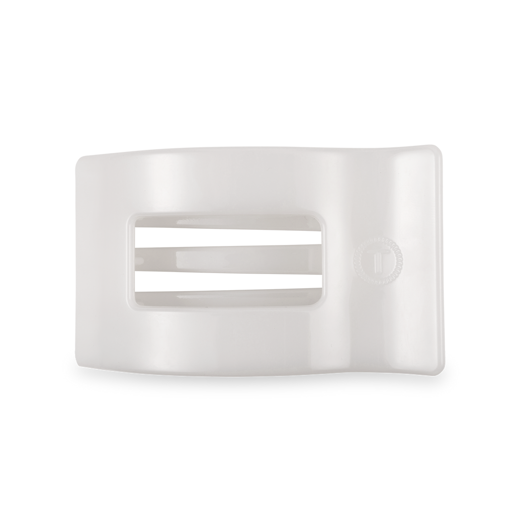 Flat Rectangle Hair Clip | Medium | Coconut White