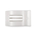 Teleties | Flat Rectangle Hair Clip | Coconut White | Medium