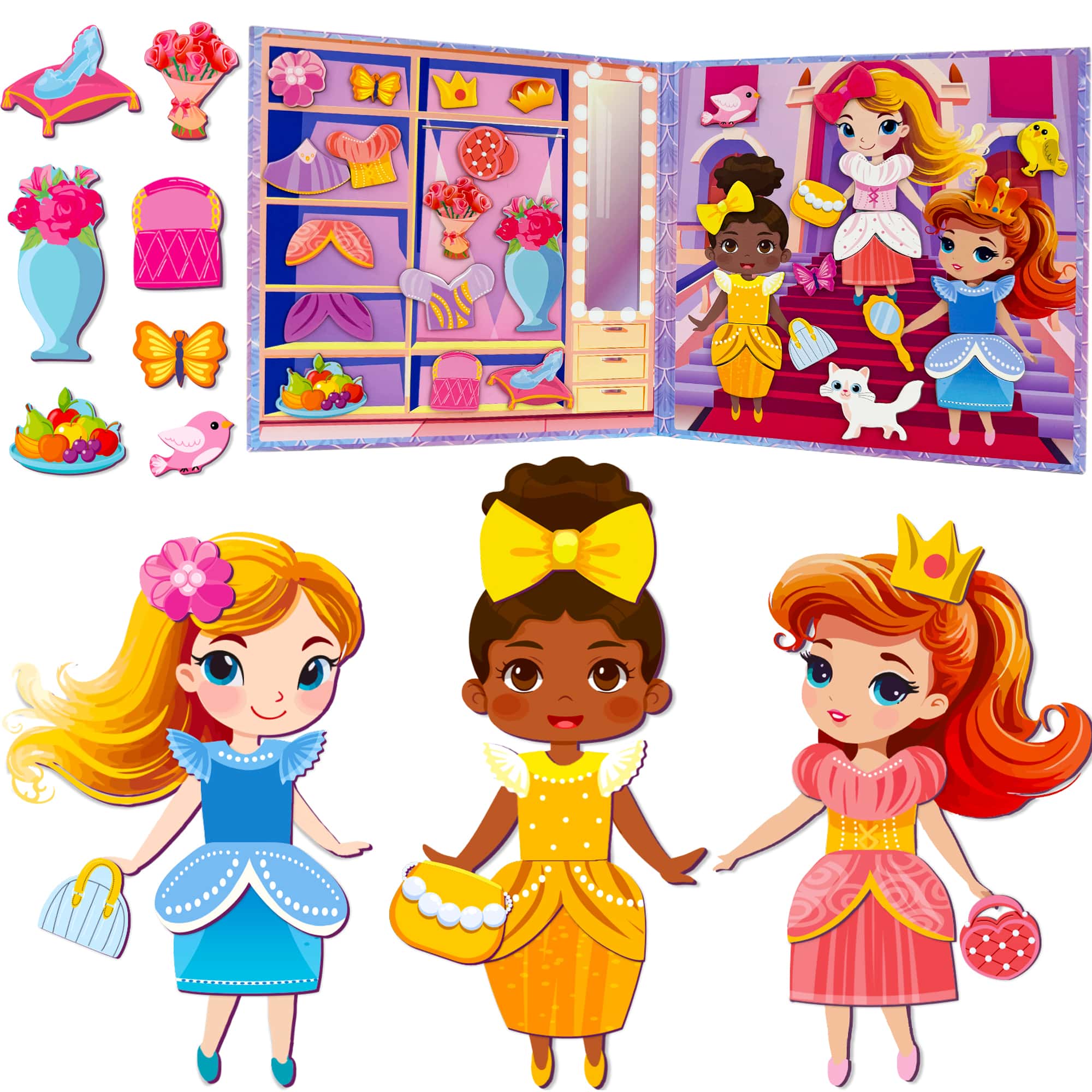 Quokka Magnetic Dress-Up Dolls for Kids| Princess