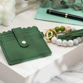 American Leather Goods | Keychain Wallet with Wristlet Bangle Bracelet | Green