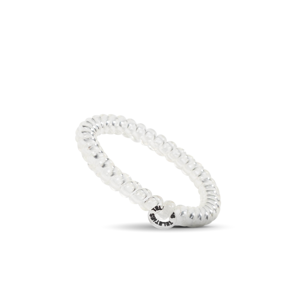 Teleties | Spiral Hair Coils | Small | Crystal Clear