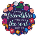 Christian Art Gifts | Magnet | Blue Floral Sweet Friendship Prov. 27:9