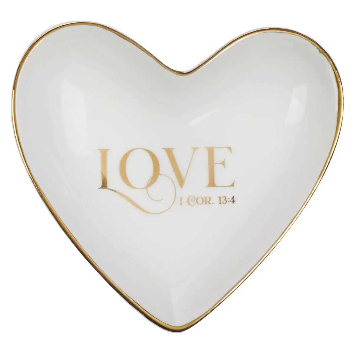 Christian Art Gifts | Trinket Tray | Heart Love 1 Cor. 13:4