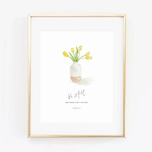 Emily Lex | Print | Tulips Psalm 46:10