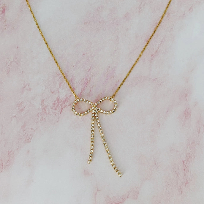 Ellison + Young Shine Bow Necklace