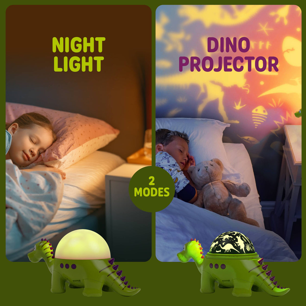 Dan & Darci | Dino Projector Night Light for Kids