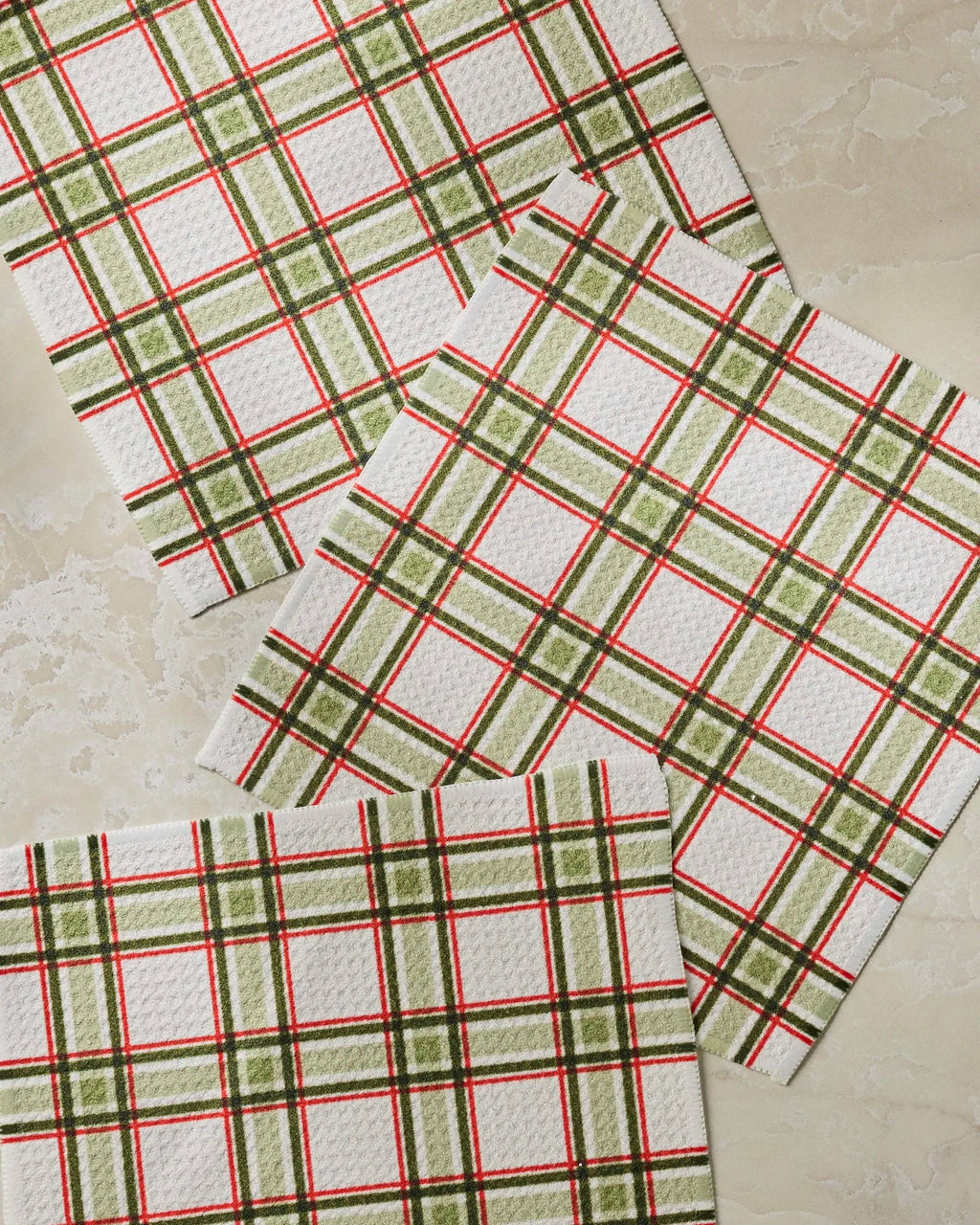 Geometry | Dishcloth Set | Stocking Plaid