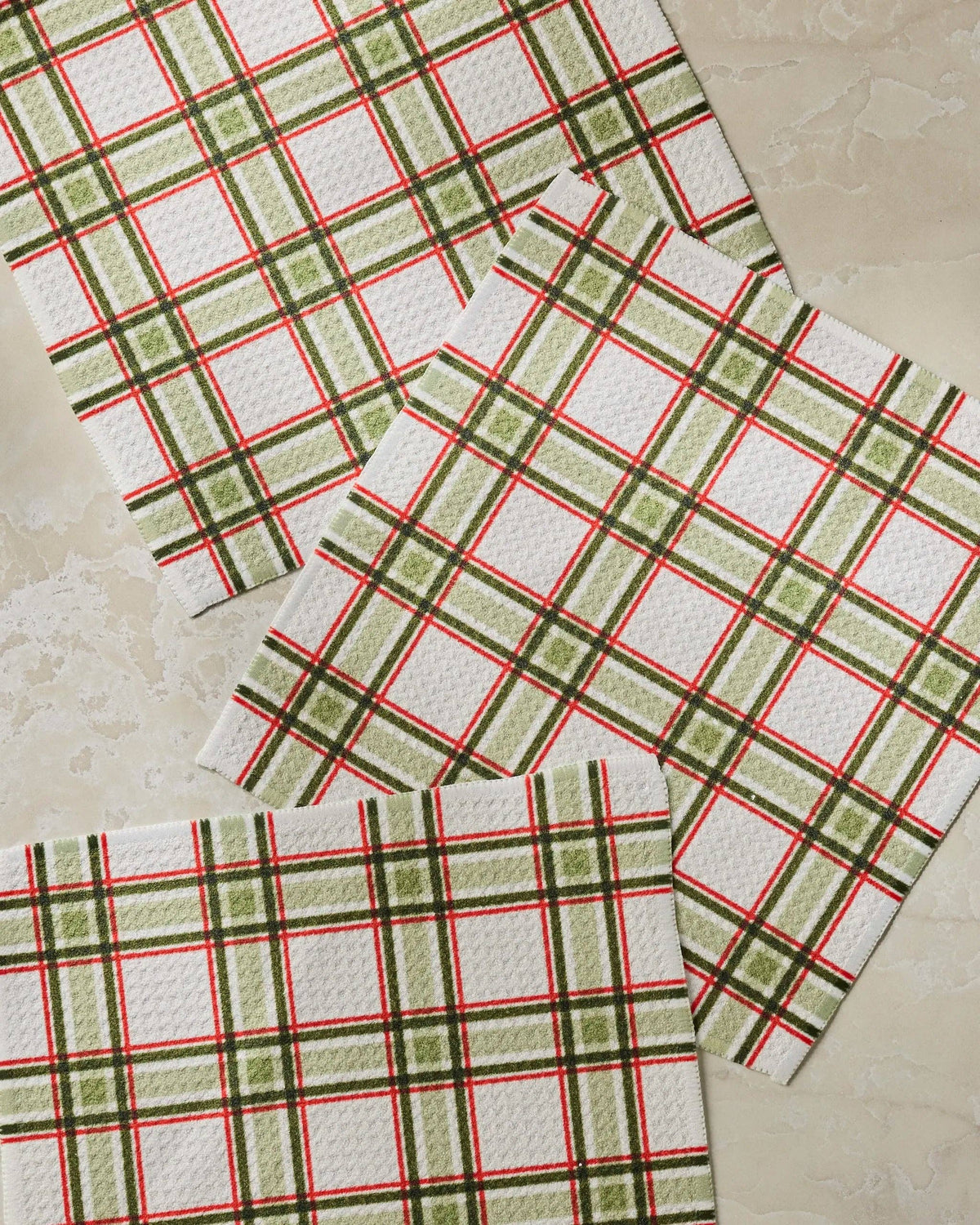 Geometry | Dishcloth Set | Stocking Plaid