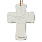 Dicksons🎄 LCP Christmas Ornament Cross Lace Believe