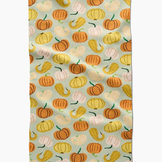 Geometry Pumpkins and Gourds Tea Towel