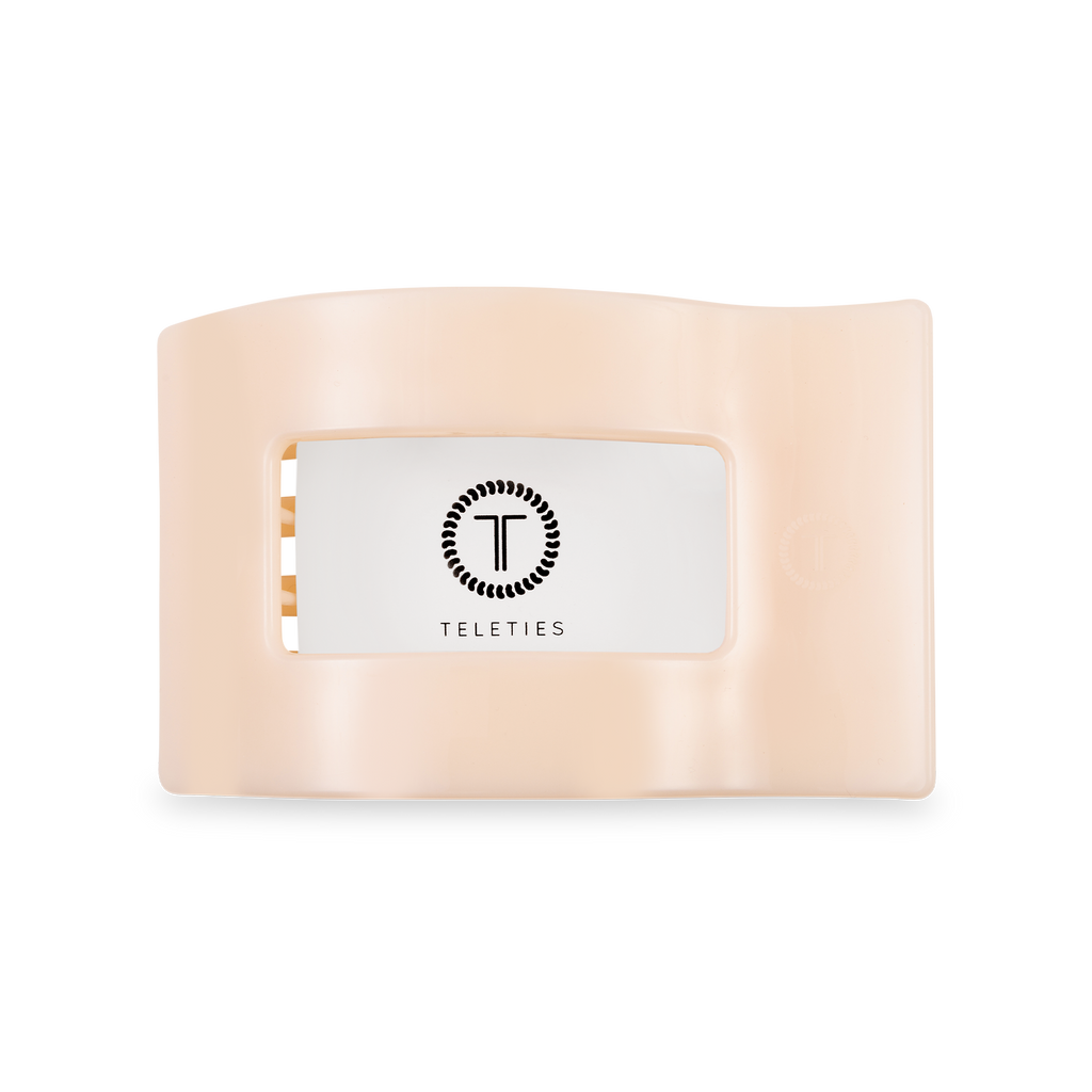 Flat Rectangle Hair Clip | Medium | Almond Beige