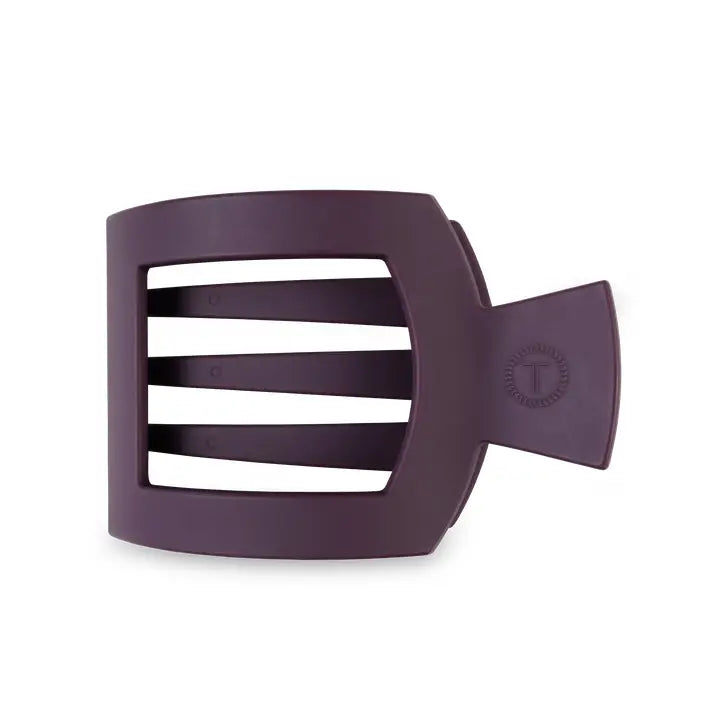Teleties | Square Flat Hair Clip | Large | Burgundy Bliss