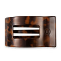 Teleties | Flat Rectangle Hair Clip | Tortoise | Large