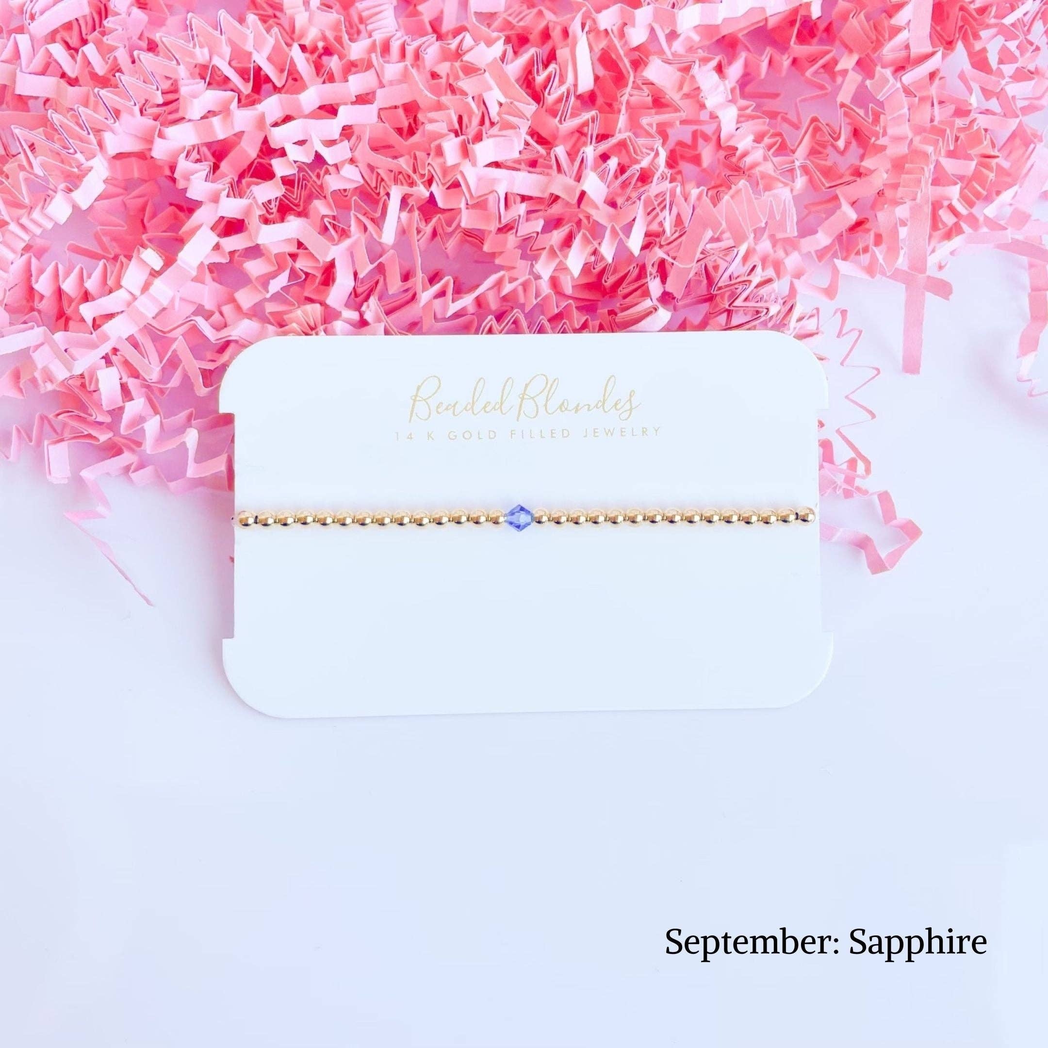 Birthstone Swarovski Bracelet Collection (Pack of 12): Standard 6.75 inch