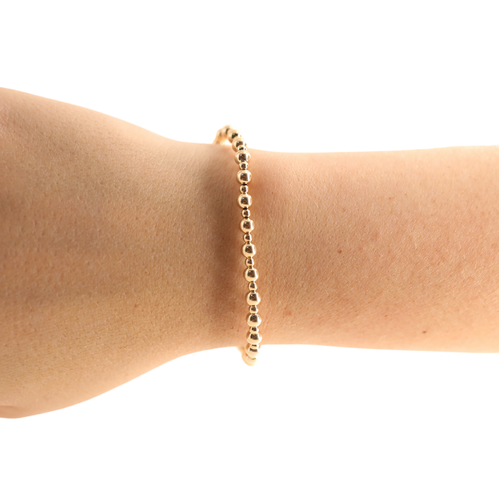 Beaded Blondes | Mini Katy Bracelet in Gold | Extended 7.25 inch