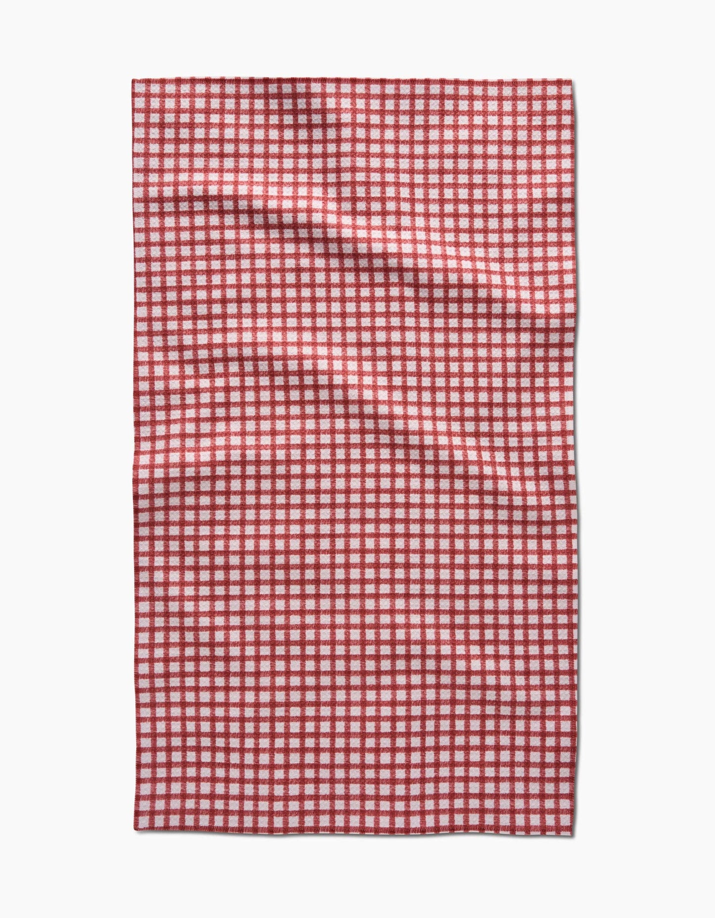 Geometry | Tea Towel | Fireside Plaid Red