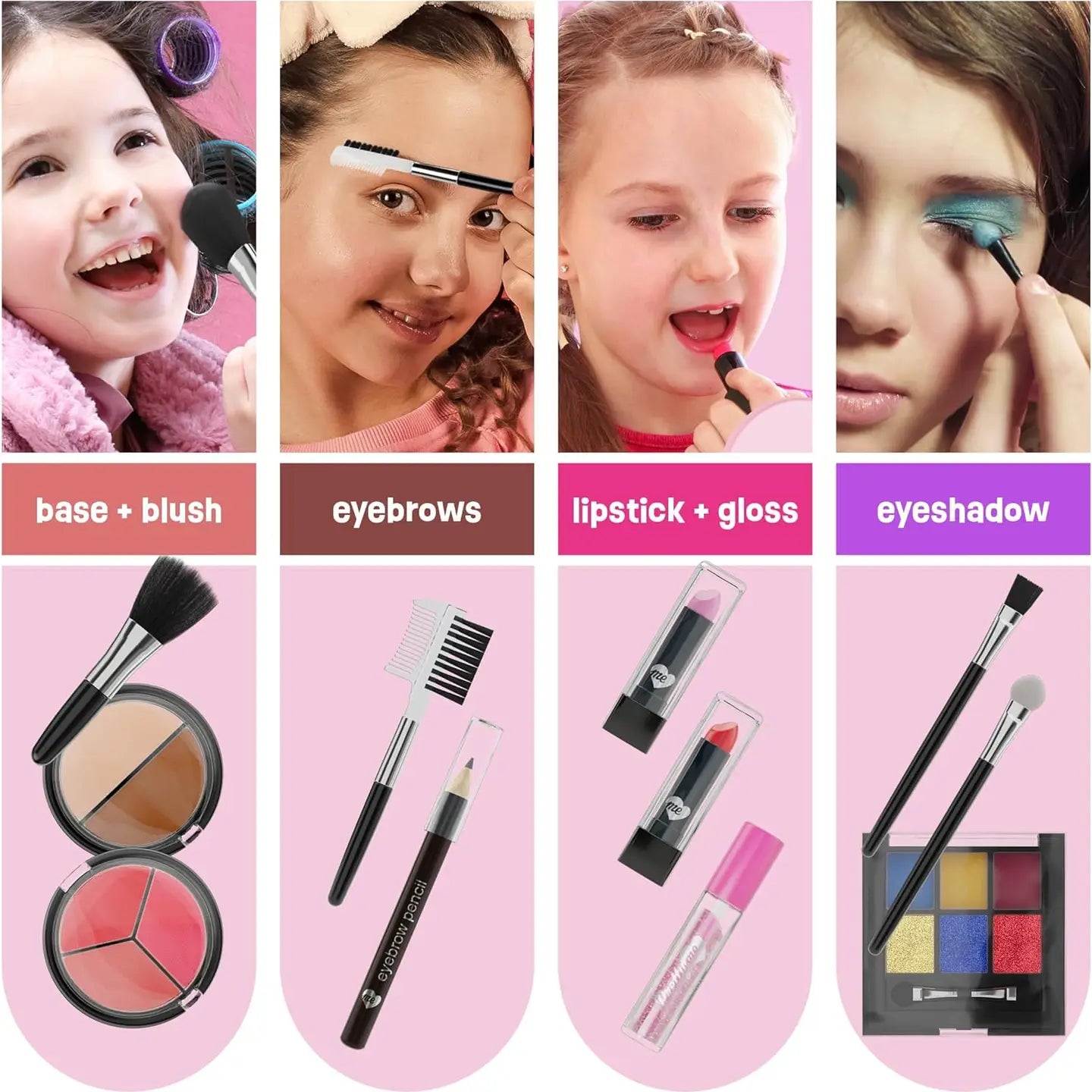 Dan & Darci Makeup Set For Kids - Real Make Up Kit Safe For Little Girls