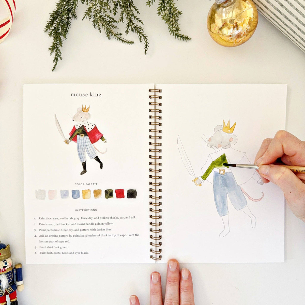 Emily Lex | Watercolor Workbook | Nutcracker