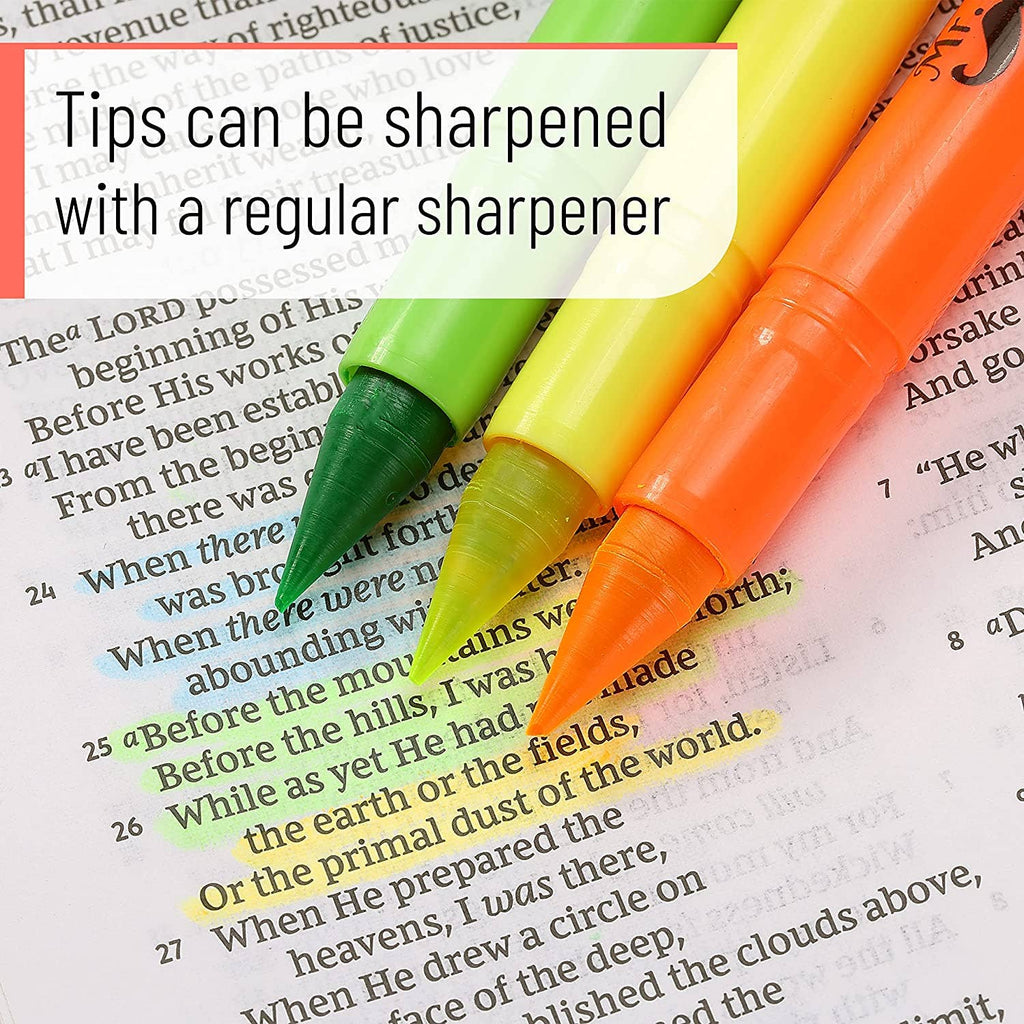 Mr. Pen | Bible Gel Highlighters No Bleed | 8 Pack Twist-Up